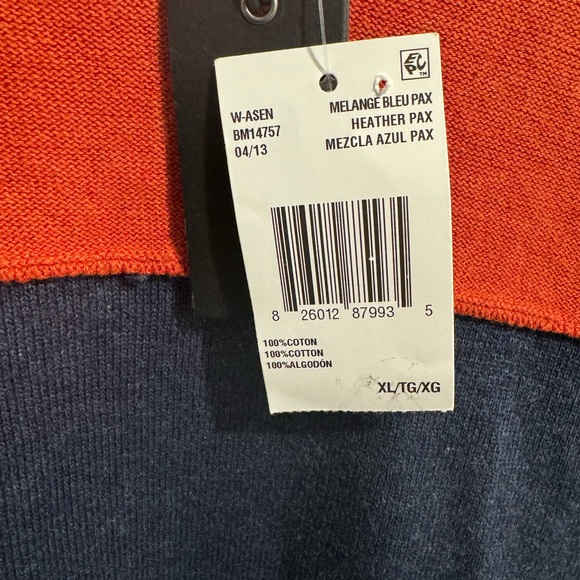 NWT BUFFALO DAVID BITTON Men’s Pullover Crewneck Sweater Blue/Orange Size XL NEW - Picture 7 of 9